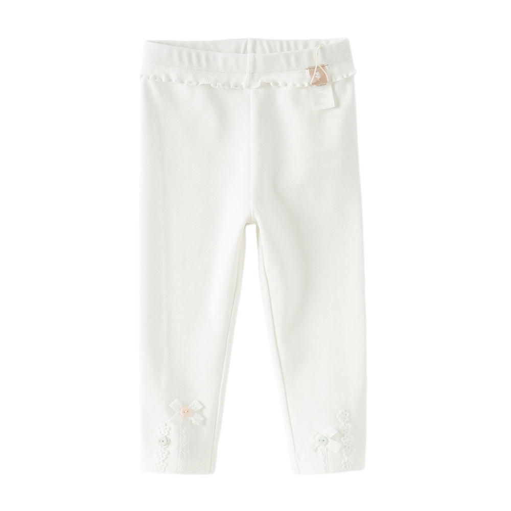 Dave&Bella Toddler Girls Fashion Denim Blue/Beige Stretchable Leggings