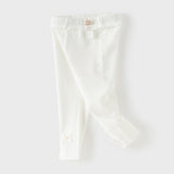 Dave&Bella Toddler Girls Fashion Denim Blue/Beige Stretchable Leggings