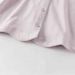 Dave&Bella Toddler Girls Elegant Grey Purple Long Sleeve Shirts