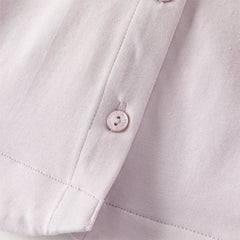 Dave&Bella Toddler Girls Elegant Grey Purple Long Sleeve Shirts