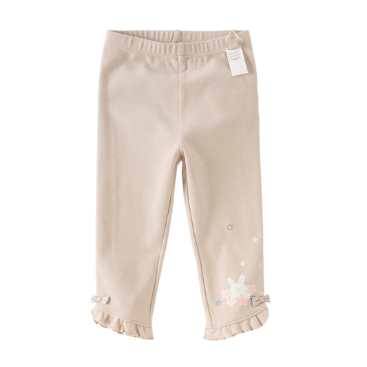 Dave&Bella Toddler Girls Pink/Light Grey Comfortable Versatile Leggings