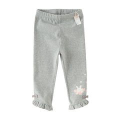 Dave&Bella Toddler Girls Pink/Light Grey Comfortable Versatile Leggings