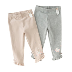 Dave&Bella Toddler Girls Pink/Light Grey Comfortable Versatile Leggings