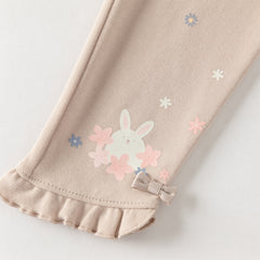 Dave&Bella Toddler Girls Pink/Light Grey Comfortable Versatile Leggings