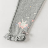 Dave&Bella Toddler Girls Pink/Light Grey Comfortable Versatile Leggings