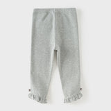 Dave&Bella Toddler Girls Pink/Light Grey Comfortable Versatile Leggings