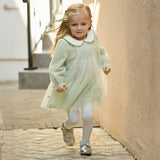 Dave&Bella Toddler Girls Cute Grass Green Long Sleeve Mesh Princess Dress