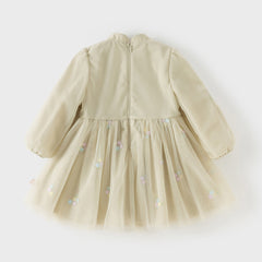 Dave&Bella Toddler Girls Green Turtle Comfortable Chinese-style Mesh A-line Dress