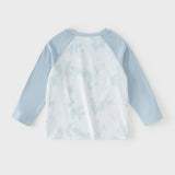 Dave&Bella Kids Boys Cute Blue Long Sleeve Lightweight T-shirts