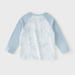 Dave&Bella Kids Boys Cute Blue Long Sleeve Lightweight T-shirts