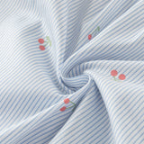Dave&Bella Toddler Girls Summer Fashion Striped Cherry Embroidery Lightweight Shirts