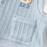 Dave&Bella Baby Boys Blue Turtle Long Sleeve Comfortable Soft Rompers