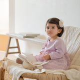 Dave&Bella Baby Girls Purple Long Sleeve Soft Elegant Mesh Rompers