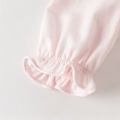 Dave&Bella Baby Girls Sweet Pink Long Sleeve Soft Indoor Mesh Rompers