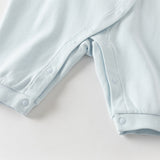 Dave&Bella Baby Boys Cute Bear Light Blue Soft Cotton Rompers