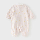 Dave&Bella Baby Girls/Boys Cute Playful Bear Print Blue/Pink Soft Cotton Rompers