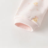 Dave&Bella Baby Girls/Boys Cute Playful Bear Print Blue/Pink Soft Cotton Rompers