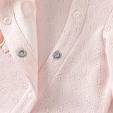 Dave&Bella Baby Girls Sweet Pink Breathable Cotton Soft Indoor Rompers