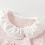 Dave&Bella Baby Girls Sweet Pink Breathable Cotton Soft Indoor Rompers