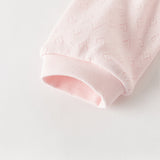 Dave&Bella Baby Girls Sweet Pink Breathable Cotton Soft Indoor Rompers