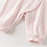 Dave&Bella Baby Girls Sweet Pink Breathable Cotton Soft Indoor Rompers