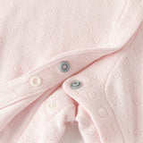 Dave&Bella Baby Girls Sweet Pink Breathable Cotton Soft Indoor Rompers