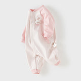 Dave&Bella Baby Boys/Girls Blue/Pink Turtle Long Sleeve Breathable Rompers
