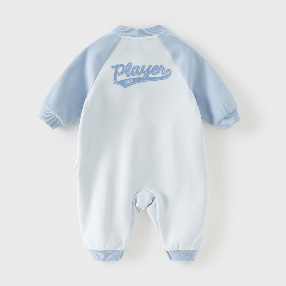 Dave&Bella Baby Boys/Girls Blue/Pink Turtle Long Sleeve Breathable Rompers