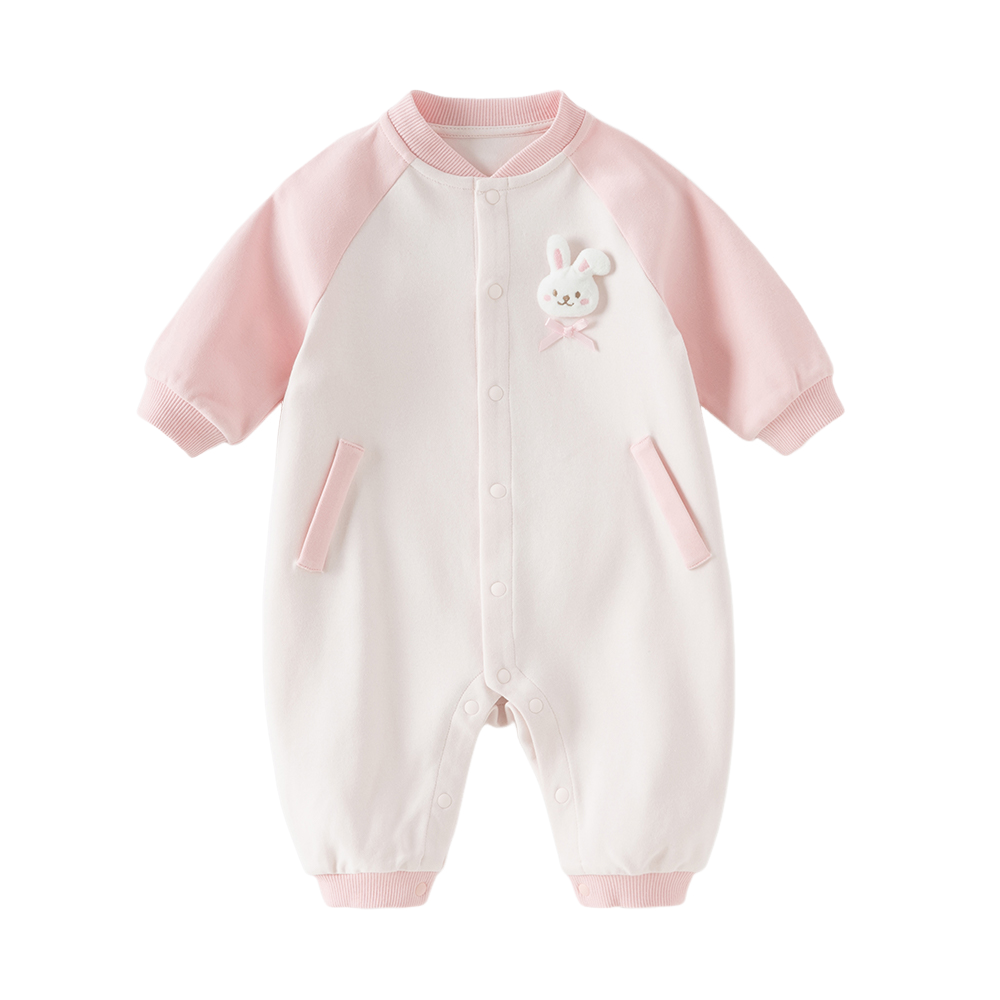 Dave&Bella Baby Boys/Girls Blue/Pink Turtle Long Sleeve Breathable Rompers