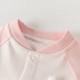Dave&Bella Baby Boys/Girls Blue/Pink Turtle Long Sleeve Breathable Rompers