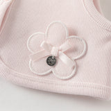 Dave&Bella Baby Girls Pink Floral Long Sleeve Two-piece Indoor Soft Cotton Rompers