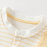 Dave&Bella Baby Girls/Boys Yellow/Light Pink Comfortable Cotton Cartoon Rompers