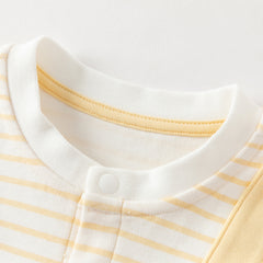 Dave&Bella Baby Girls/Boys Yellow/Light Pink Comfortable Cotton Cartoon Rompers