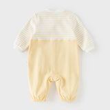 Dave&Bella Baby Girls/Boys Yellow/Light Pink Comfortable Cotton Cartoon Rompers