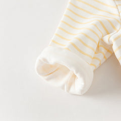 Dave&Bella Baby Girls/Boys Yellow/Light Pink Comfortable Cotton Cartoon Rompers