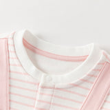 Dave&Bella Baby Girls/Boys Yellow/Light Pink Comfortable Cotton Cartoon Rompers