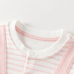 Dave&Bella Baby Girls/Boys Yellow/Light Pink Comfortable Cotton Cartoon Rompers