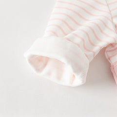 Dave&Bella Baby Girls/Boys Yellow/Light Pink Comfortable Cotton Cartoon Rompers