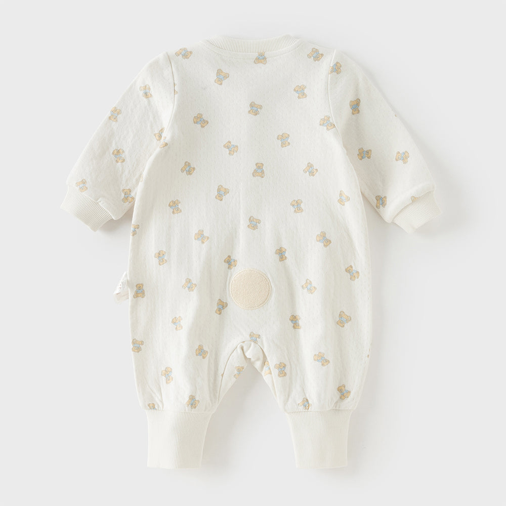 Dave&Bella Baby Girls/Boys Summer Bear Print Comfortable Cotton Rompers