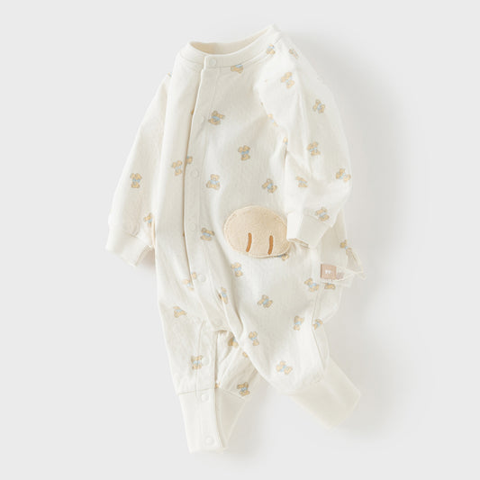 Dave&Bella Baby Girls/Boys Summer Bear Print Comfortable Cotton Rompers