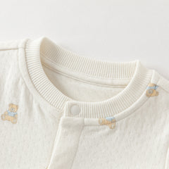 Dave&Bella Baby Girls/Boys Summer Bear Print Comfortable Cotton Rompers