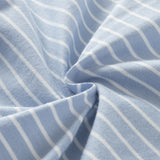Dave&Bella Baby Boys Stylish Blue White Striped Cute Puppy Soft Cotton Rompers