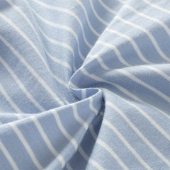 Dave&Bella Baby Boys Stylish Blue White Striped Cute Puppy Soft Cotton Rompers