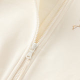 Dave&Bella Toddler Girls Beige Preppy-Style Sailor Collar Cozy Pant Suits