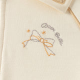 Dave&Bella Toddler Girls Beige Preppy-Style Sailor Collar Cozy Pant Suits