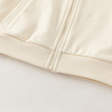 Dave&Bella Toddler Girls Beige Preppy-Style Sailor Collar Cozy Pant Suits