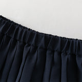 Dave&Bella Toddler Girls Light Blue Doll Collar Long Sleeve College-style Top Skirt Suits