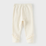 Dave&Bella Toddler Girls Sweet Black/Apricot Stretchable Slim Leggings