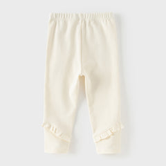 Dave&Bella Toddler Girls Sweet Black/Apricot Stretchable Slim Leggings