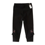 Dave&Bella Toddler Girls Sweet Black/Apricot Stretchable Slim Leggings